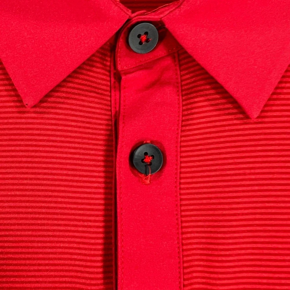 Adidas‎ Polo Shirt Mens Large Red Short Sleeve Golf Casual Outdoor Lightweight